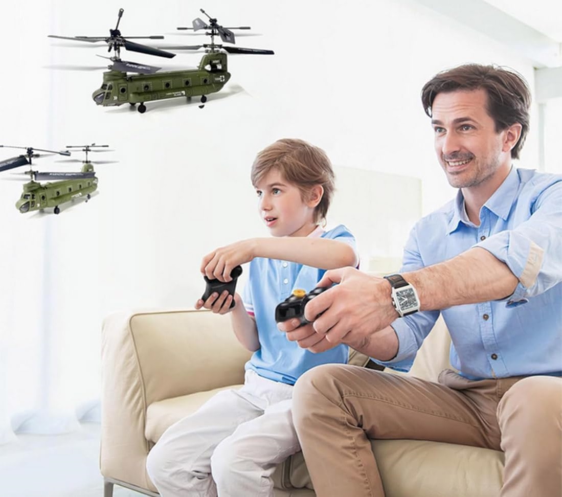 RC vojenský vrtuľník na ovládanie